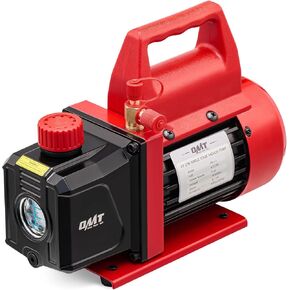 OMT Vacuum Pump, 1 Stage HVAC Vacuum Pump 4.5cfm AC Vacuum Pump, 1/3hp 110V Air Conditioning Vacuum Pump Kit for R134a R410a R12 R22 Systems, Vacuum Pump Automotive, 250ml Oil Included
