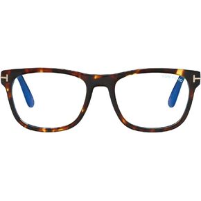 Eyeglasses Tom Ford FT 5662 -B 052 Shiny Classic Dark Havana/Blue Block Lenses