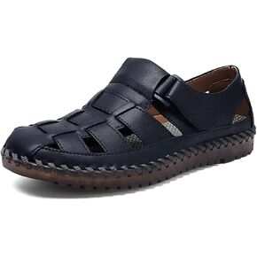 Shaire Men's Casual Sandals Slippers Beach Sandals Men's Closed Toe Fisherman Sandals