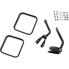 Omix-Ada | 11001.02 | Black Side Mirror Kit | OE Reference: 5462736K | Fits 1955-1986 Jeep CJ Models