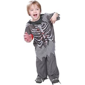 EraSpooky Skeleton Bloody Zombie Boy Costume Horror Halloween Kids Fancy Dress Outfit