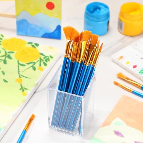 Tenceur 20 Packs/ 300 Pcs Paint Brush Set, Nylon Brush Head, Painting Brushes Kit for Kids, Adults, Suitable for Acrylic, Oil, Watercolor, Rock Body Face Nail Art, Gift for Painting Enthusiasts in Saudi Arabia