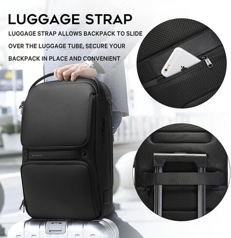 BANGE laptop backpack Smart backpack Can Hold 15.6 Inch Laptop Commute Backpack Carry on bag for men and women (Black) in Saudi Arabia