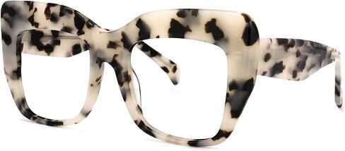 Zeelool Stylish Thick Cat Eye Glasses Frame with Clear Lens Charmaine ZOA01901 in Saudi Arabia