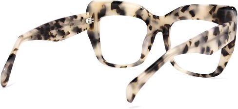 Zeelool Stylish Thick Cat Eye Glasses Frame with Clear Lens Charmaine ZOA01901 in Saudi Arabia