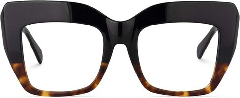 Zeelool Stylish Thick Cat Eye Glasses Frame with Clear Lens Charmaine ZOA01901 in Saudi Arabia