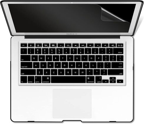 IBENZER Compatible with Old Version MacBook Air 13 Inch Case (2017-2010 Release), Models: A1466/A1369, Plastic Hard Shell Case with Keyboard & Screen Cover for Mac Air 13, Black, A13BK+2 in Kuwait
