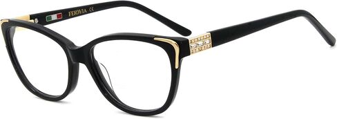 women eyeglasses stylish cateye non prescription with bling rhinestone glasses fashion eyeglasses in Saudi Arabia