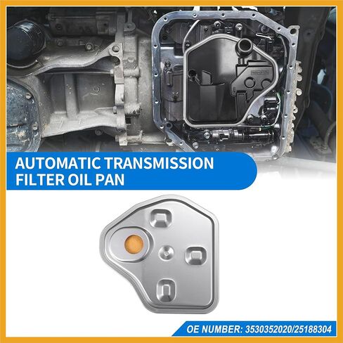 Automatic Transmission Filter Kit CVT Oil Cooler Filter Oil Pan Gasket Kit Fit for Chevrolet Spark 2013 2014 No.3530352020/25188304 - Pack of 2 Replacement in Saudi Arabia