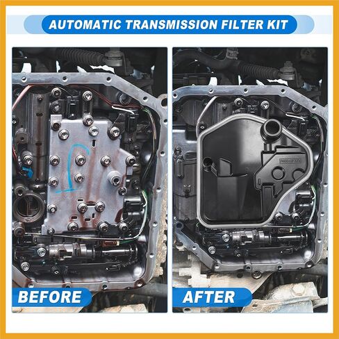 Automatic Transmission Filter Kit CVT Oil Cooler Filter Oil Pan Gasket Kit Fit for Chevrolet Spark 2013 2014 No.3530352020/25188304 - Pack of 2 Replacement in Saudi Arabia
