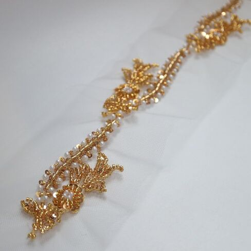 4 ياردة الترتر مطرز زهرة التطريز الدانتيل يزين لفساتين الزفاف حجر الراين زين بقع الدانتيل الزخارف parches ropa in Kuwait