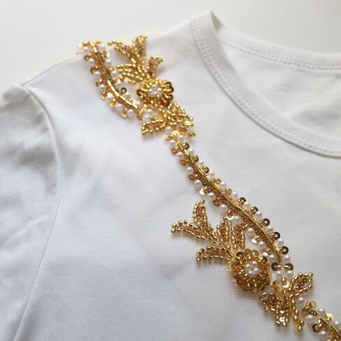 4 ياردة الترتر مطرز زهرة التطريز الدانتيل يزين لفساتين الزفاف حجر الراين زين بقع الدانتيل الزخارف parches ropa in Kuwait