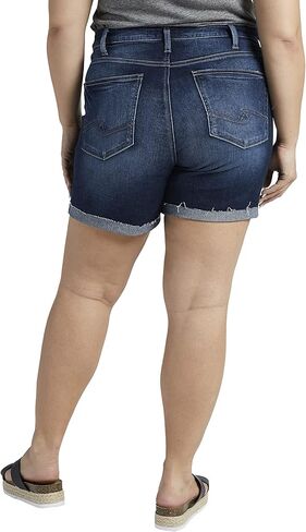 سيلفر جينز كو. شورت نسائي عالي الارتفاع بمقاس كبير in Kuwait