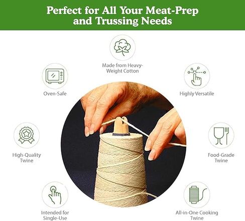 Regency Wraps Cotton Butchers Cooking Twine For Meat Trussing, Food Prep, Natural, 500 ft Cone (Pack of 1) in Saudi Arabia