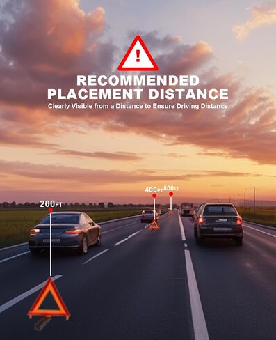 aikko Safety Triangle Kit Road Emergency Warning Reflector Roadside Reflective Early Warning Sign, Foldable 3 Pack of Emergency Car Kit in Saudi Arabia