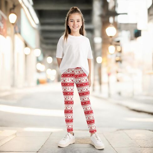 Girls 3pcs Leggings Printed Little Kids Striped Ankle Leggings 3-11Years in Kuwait