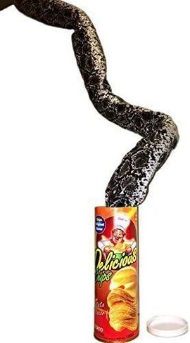 davidamy's gift Prank Toy Funny Potato Chip Cans Scary Trick Jump Spring Snake Toy April Fool Day Halloween Party Halloween Screaming Jokes Prank Toy Large Size (Jump Spring Snake) in Kuwait