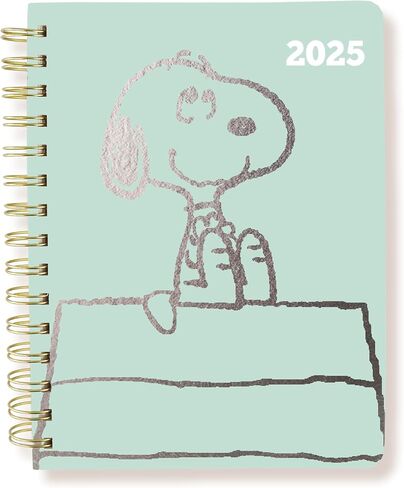 Graphique 2025 Spiral Frosted Cover Planner | 18 Month Organizer July 2024 - Dec. 2025 | Weekly & Monthly Spreads | To-Do & Note List | Reference Tabs | Reminder Stickers | Snoopy Typewriter | 8" x 10" in Saudi Arabia