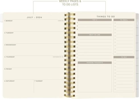 Graphique 2025 Spiral Frosted Cover Planner | 18 Month Organizer July 2024 - Dec. 2025 | Weekly & Monthly Spreads | To-Do & Note List | Reference Tabs | Reminder Stickers | Snoopy Typewriter | 8" x 10" in Saudi Arabia