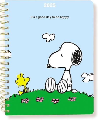 Graphique 2025 Spiral Frosted Cover Planner | 18 Month Organizer July 2024 - Dec. 2025 | Weekly & Monthly Spreads | To-Do & Note List | Reference Tabs | Reminder Stickers | Snoopy Typewriter | 8" x 10" in Saudi Arabia