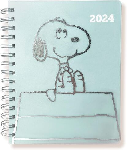 Graphique 2025 Spiral Frosted Cover Planner | 18 Month Organizer July 2024 - Dec. 2025 | Weekly & Monthly Spreads | To-Do & Note List | Reference Tabs | Reminder Stickers | Snoopy Typewriter | 8" x 10" in Saudi Arabia