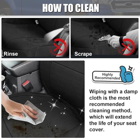 مجموعة غطاء مقعد ملائم حسب الطلب من SAPUBK متوافقة مع 2013-2018 Dodge Ram و2019-2021 Classic Ram Crew Cab 1500 2500 أغطية مقاعد مبطنة من القماش المحبوك باللون الأسود الأمامي والخلفي مع مساند للرأس in Kuwait