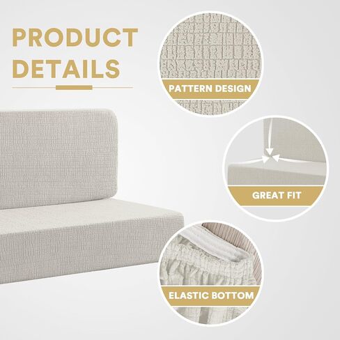 H.VERSAILTEX أغطية وسائد RV Dinette مقاومة للماء بنسبة 100%، أغطية وسائد مرنة للتخييم، أغطية بديلة لمقطورة السفر، نمط مجعد قابل للغسل (2 غطاء مسند ظهر و2 غطاء مقعد، رمادي) in Kuwait