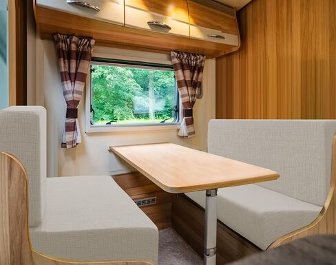 H.VERSAILTEX أغطية وسائد RV Dinette مقاومة للماء بنسبة 100%، أغطية وسائد مرنة للتخييم، أغطية بديلة لمقطورة السفر، نمط مجعد قابل للغسل (2 غطاء مسند ظهر و2 غطاء مقعد، رمادي) in Kuwait