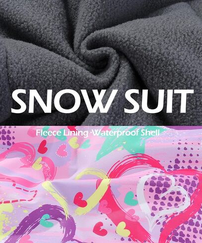 LUCKYLUAN Girls Boys 2 Piece Snowsuit Warm Insulated Ski Jacket & Snow Pants Set in Saudi Arabia