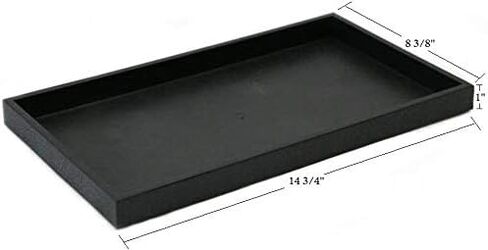 6 Pack of Black 1-Inch Deep Full Size Stackable Plastic Jewelry Tray in Saudi Arabia