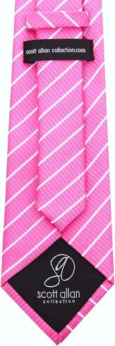 Scott Allan Classic Stripe Black Tie for Men | Ties for Men Black and Blue Necktie | Corbatas Para Hombre Elegantes in Saudi Arabia