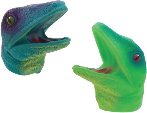Colorful Lizard Hand Puppets, Set of 2 in Saudi Arabia