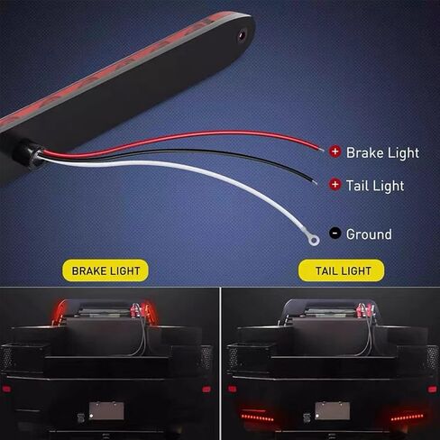 PerfecTech 15 LED Trailer Brake Tail Light, LED Bar Stop Turn Tail Lights Waterproof Assembly Brake Strip Red Light for Marine Boats Golf Cart Offroad Truck RV UTV ATV in Saudi Arabia