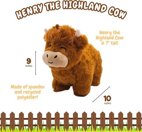 Henry The Highland Cow Plushie! - 7" Highland Cow Stuffed Animal, Stuffed Highland Cow, Highland Cow Plush in Saudi Arabia