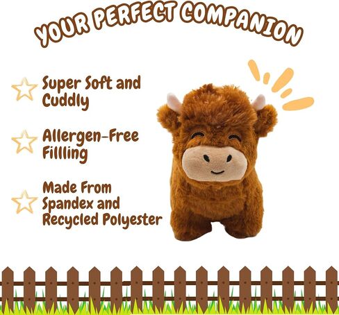 Henry The Highland Cow Plushie! - 7" Highland Cow Stuffed Animal, Stuffed Highland Cow, Highland Cow Plush in Saudi Arabia