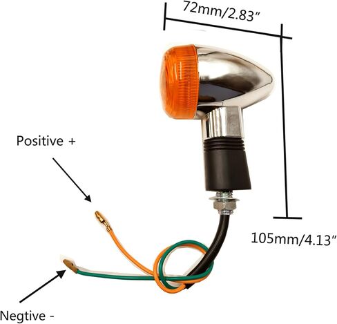 Universal 4pcs Motorcycle Turn Signals Chrome Bullet Front Rear Lights Compatible with Harley Honda Suzuki Yamaha Kawasaki Motorcycle Bobber Chopper in Kuwait