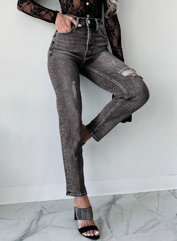 Dokotoo Jeans for Women High Waisted Fsahion Trendy Denim Pants 2024 Slim Pants Jean in Saudi Arabia