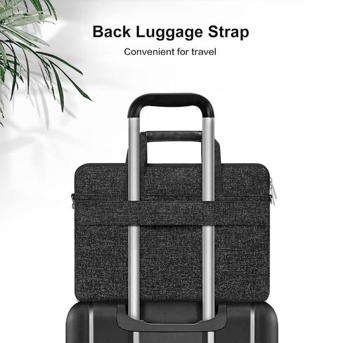 MOSISO Laptop Shoulder Bag Compatible with MacBook Pro 16 inch 2023-2019 M2 A2780 M1 A2485 Pro/Max A2141,15-15.6 inch Notebook,Sleeve with Horizontal PU&Vertical Zipper Pockets&Fix Handle&Belt, Black in Saudi Arabia