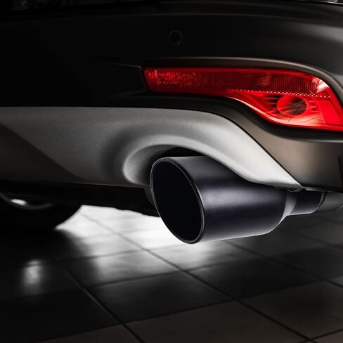 4 Inch Inlet Exhaust Tip, 4" Inlet 8" Outlet 15" Long Polished Stainless Steel Diesel Exhaust Tip, 4 Inch to 8 Inch Tailpipe, Bolt On Slant Cut Rolled Edge Exhaust Tip for Truck Pickup Black in Saudi Arabia