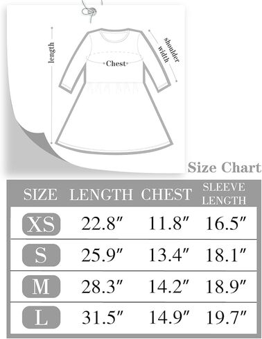 COSLAND Girls' Holiday Dress Kids Long Sleeve Printed Dresses, X-Small-Large in Kuwait