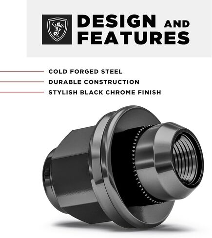 White Knight 5306 Chrome M12x1.25 OEM Factory Style Mag Lug Nut with Washer, 4 Pack in Kuwait