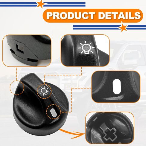 Head Light Head Lamp Switch Knob Compatible with Lincoln Ford F-150 F-250 F-350 F-450, 3L3Z-11661-AA 3L3Z11661AA in Saudi Arabia