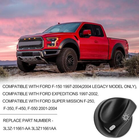 Head Light Head Lamp Switch Knob Compatible with Lincoln Ford F-150 F-250 F-350 F-450, 3L3Z-11661-AA 3L3Z11661AA in Saudi Arabia