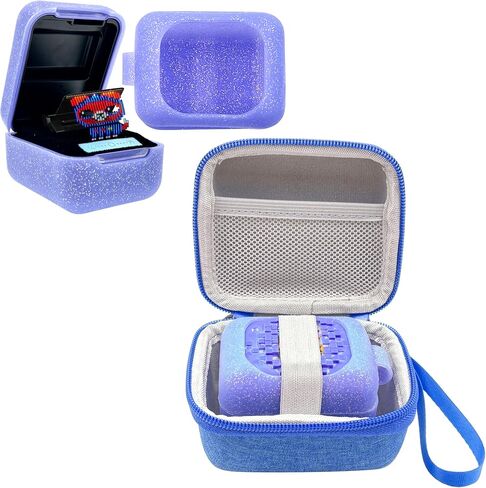 Hard Case Bag and Silicone Shell Cover Compatible with Bitzee Digital Pet Interactive Virtual Toy, Storage Holder for Bitzee Virtual Electronic Pets and Accessories (Blue) in Saudi Arabia