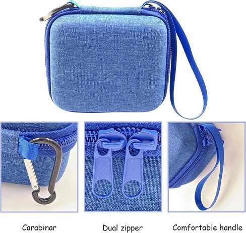 Hard Case Bag and Silicone Shell Cover Compatible with Bitzee Digital Pet Interactive Virtual Toy, Storage Holder for Bitzee Virtual Electronic Pets and Accessories (Blue) in Saudi Arabia