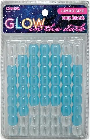 DONNA Glow in The Dark Hair Beads, Beads Jewelry Making Kit DIY Hair Braiding Jumbo Size White in Kuwait