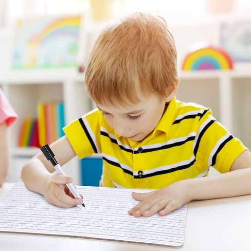 SATINIOR 60 Pcs Bulk Lined Dry Erase Board Kids Double Sided Ruled Writing Board with 60 Dry Erase Markers and 60 Marker Holders 9 x 12 Inch Small Dry Erase Lap Board with Lines Homeschool Supplies in Saudi Arabia