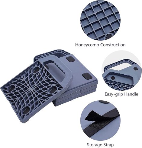 GarfatolRv Large RV Jack Pads with Built-in Handle Prevent Jacks from Sinking 11.8 Inch x 11.8 Inch Camper Jack Pads Blue (Pack of Two) in Kuwait