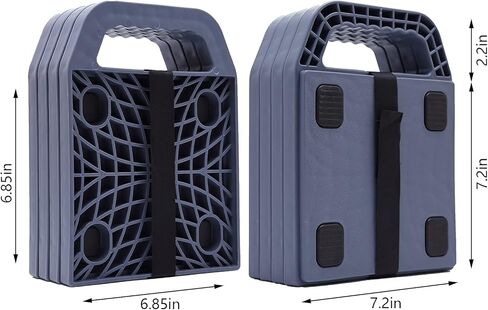 GarfatolRv Large RV Jack Pads with Built-in Handle Prevent Jacks from Sinking 11.8 Inch x 11.8 Inch Camper Jack Pads Blue (Pack of Two) in Kuwait
