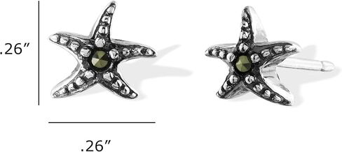 Boma Jewelry Sterling Silver Marcasite Starfish Stud Earrings in Saudi Arabia
